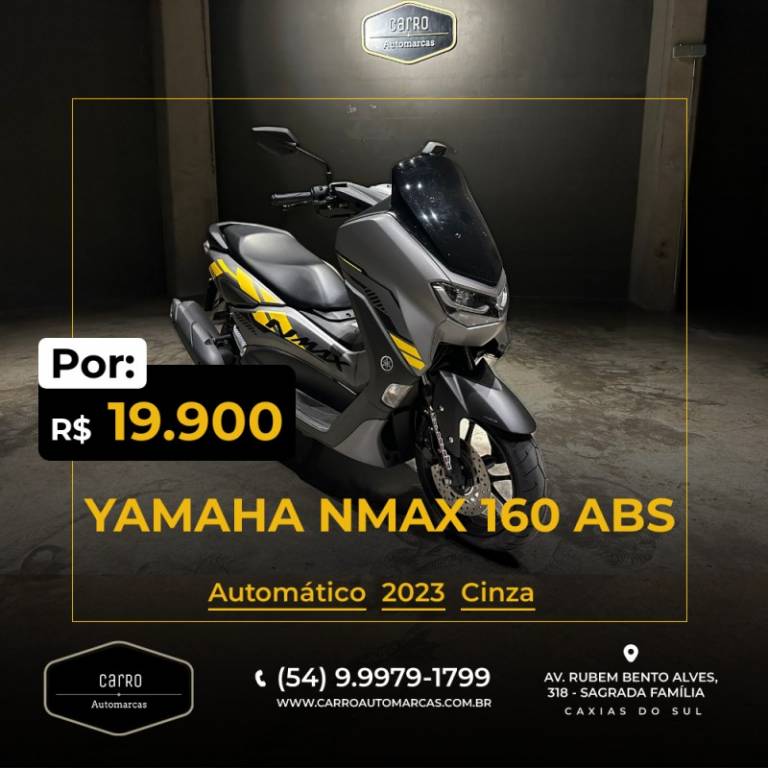 YAMAHA - NMAX 160 ABS - 2023/2023 - Cinza - R$ 19.900,00