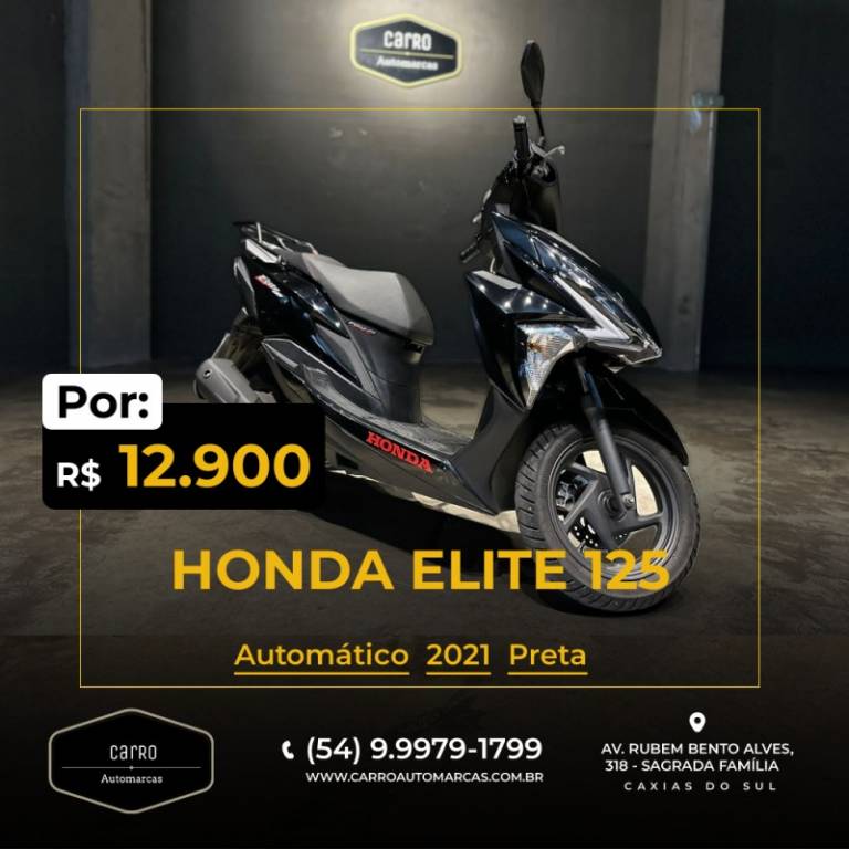 HONDA - ELITE - 2021/2021 - Preta - R$ 12.900,00