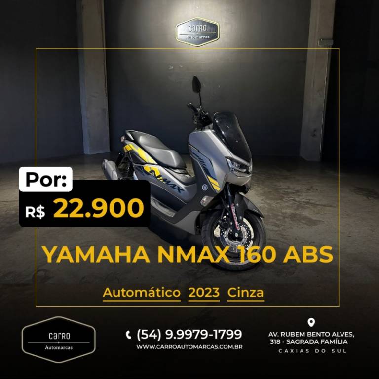 YAMAHA - NMAX 160 ABS - 2023/2023 - Cinza - R$ 22.900,00